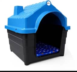 Casinha Para Cachorro N5 Com Colchonete Azul