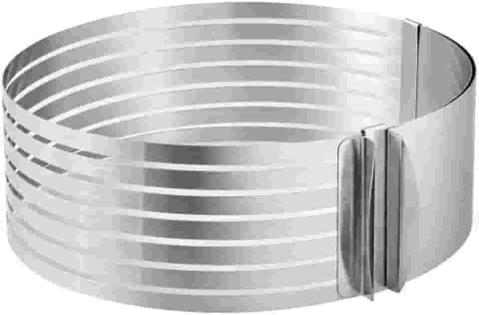 Genérico, Cortador de Bolo Molde Camadas Ajustavel Aro Inox 24 a 30cm