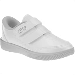 Tênis Infantil Kidy Usefull College Colegial Escolar Autocolante Branco