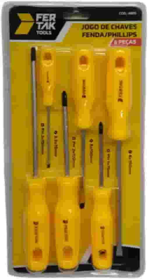 Jogo De Chave De Fenda/Philips 6 Chaves Imantadas Fertak