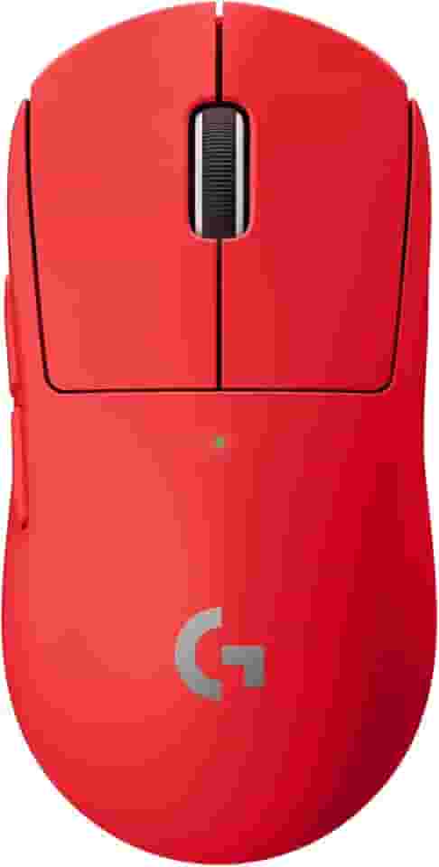 Mouse Gamer Sem Fio Logitech G PRO X SUPERLIGHT com Tecnologia LIGHTSPEED, Ultraleve 63g, 5 Botões Programáveis, Sensor HERO 25K e Bateria Recarregável - Compatível com POWERPLAY - Vermelho