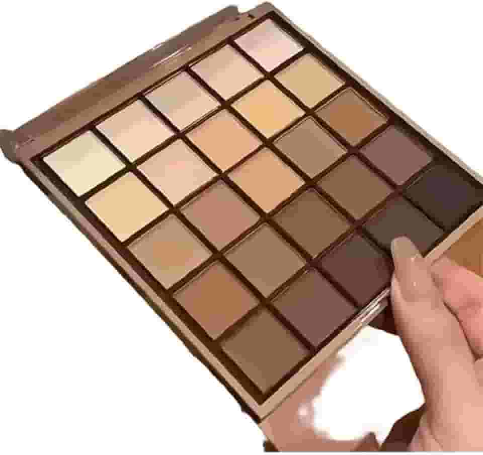 Paleta de Sombras com 20 Cores, Tons Neutros e Marrons, Acabamento Matte