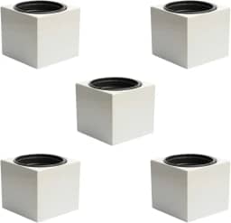 Kit 5 Vasos Autoirrigáveis Liso Minimalista Cor Preto Creme Rosa Salmão Creme Planta Hortaliça Decoração (Cinza Claro)