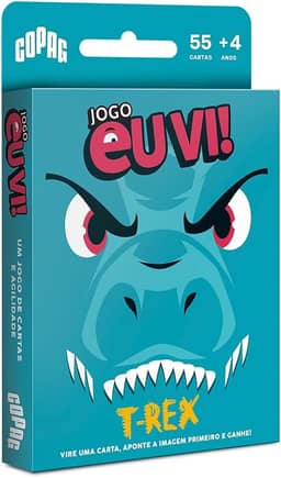Copag, Jogo de Cartas Eu Vi! T-Rex, Jogo de Memória e Atenção, Dinossauros, para Toda a Família