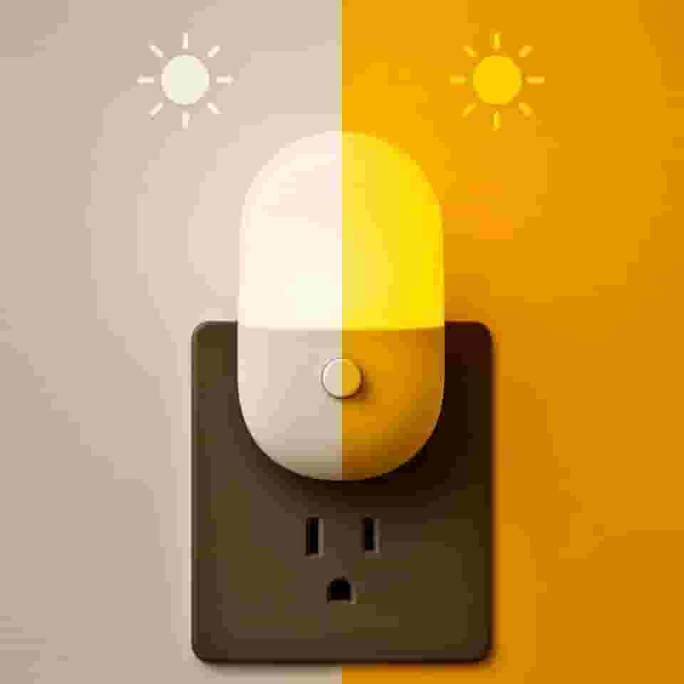 Abajur LED Mini Noturno Bivolt para Quarto Infantil: Luminária de Tomada em Acrílico - Luz Suave e Confortável para Bebês e Crianças - Kit com 02 Unidades