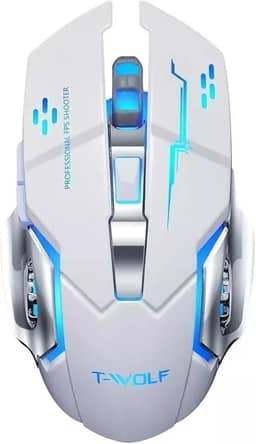 Mouse Gamer Q13 Inland Sounds Sem Fio Recarregável 2400 DPI USB Luz LED RGB Silencioso