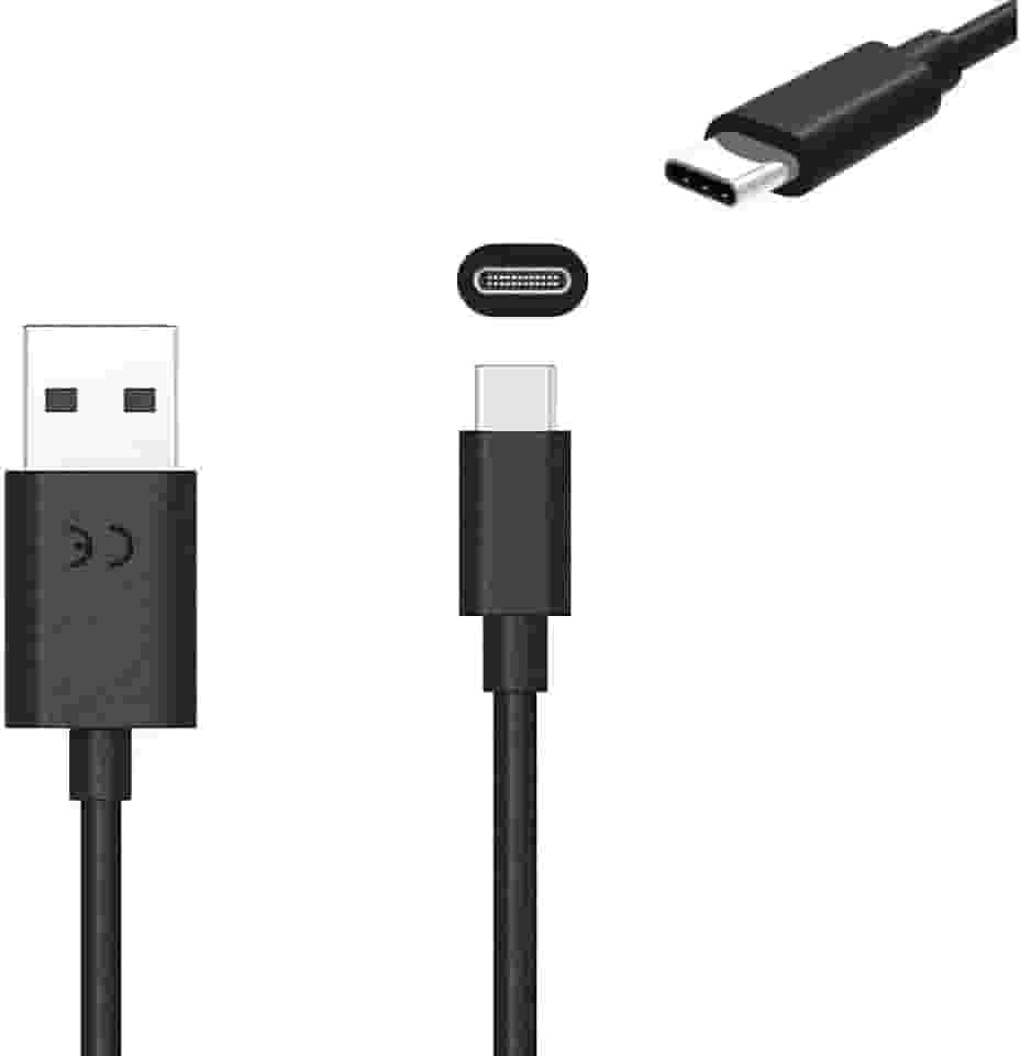 Motorola, Cabo de Dados USB-A/USB-C, 1 Metro, Preto - Embalagem Econômica