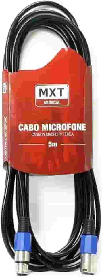 Cabo Microfone Cannon M + Cannon F 6.0mm 5 Metros - Mxt