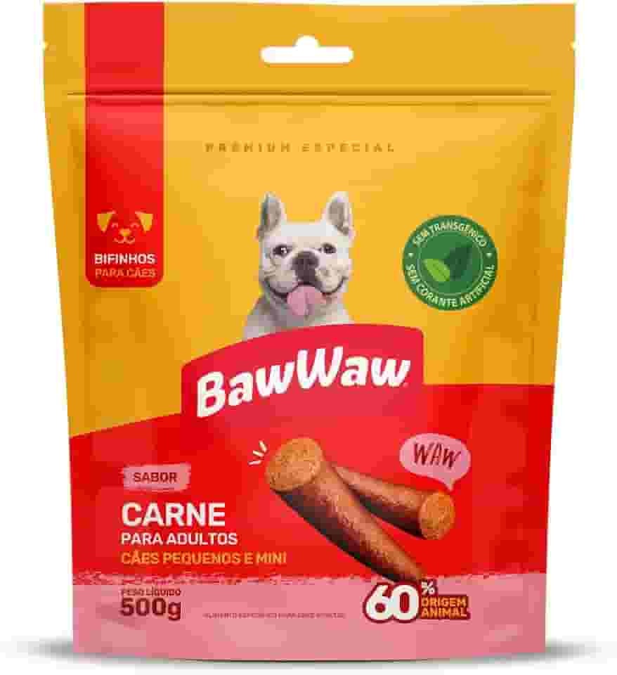Bifinho Baw Waw para Cães Pequeno Porte Sabor Carne 500g