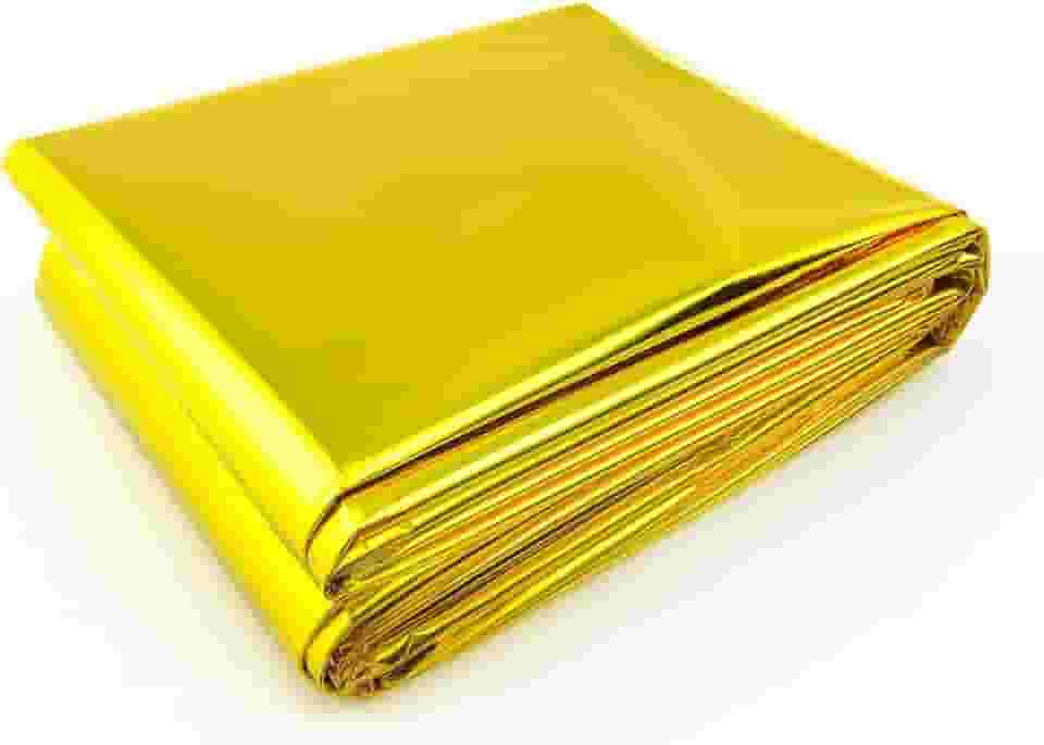 Cobertor Manta Térmica Isolante Emergência Resgate Frios Extremos Acampamento Trilhas Aventuras 1,60cm X 2,10cm