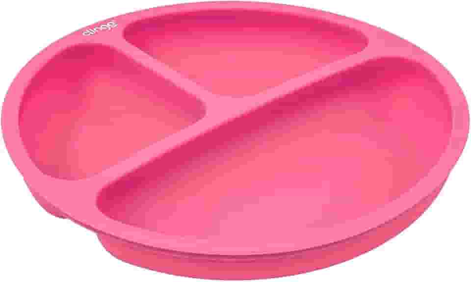 PRATO SILICONE COM DIVISÓRIA COLORS ROSA, Clingo, Rosa