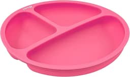 PRATO SILICONE COM DIVISÓRIA COLORS ROSA, Clingo, Rosa
