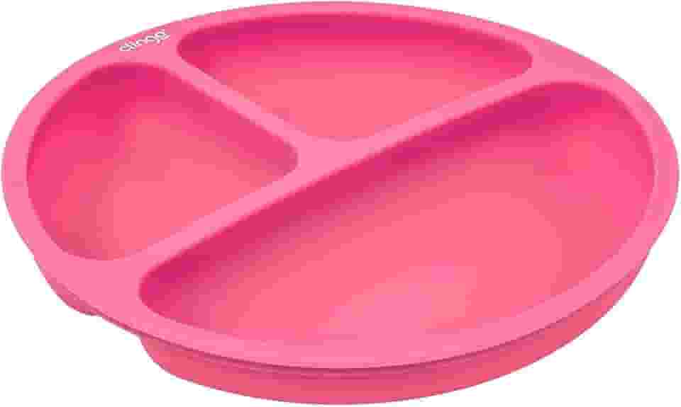 PRATO SILICONE COM DIVISÓRIA COLORS ROSA, Clingo, Rosa