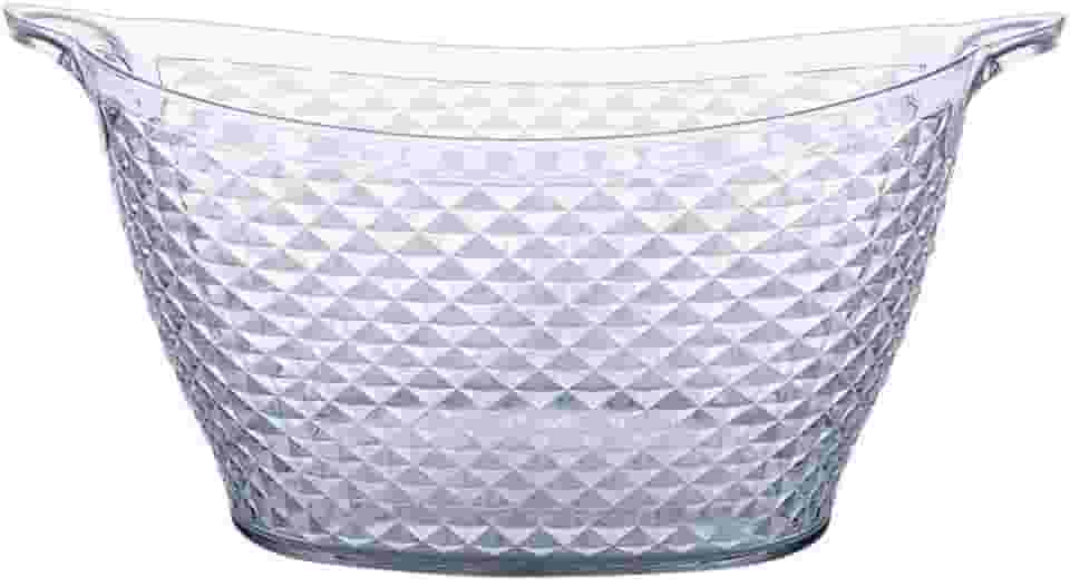 Balde de Gelo Oval Acrílico Cristal c/ Alça 18 L 52x26x33 cm Ref. 1153 - Paramount