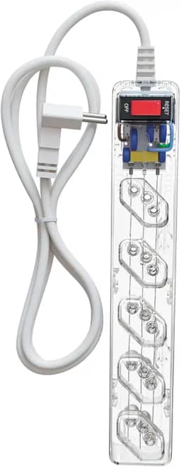 Filtro de Linha iCLAMPER Energia 5 com Proteção contra Surtos Elétricos(DPS) LCF 5 Tomadas, 3 Pinos, 10 Amperes para PC, Notebook, Roteador, Monitor, Impressora, PS5, Alexa e etc, Bivolt, Cabo de 1m