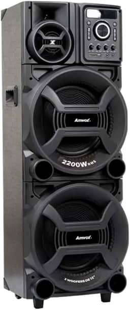 Amvox Caixa de Som Amplificada ACA 2201 Pesadão II - 2200W RMS, Bluetooth, Equalizador, USB