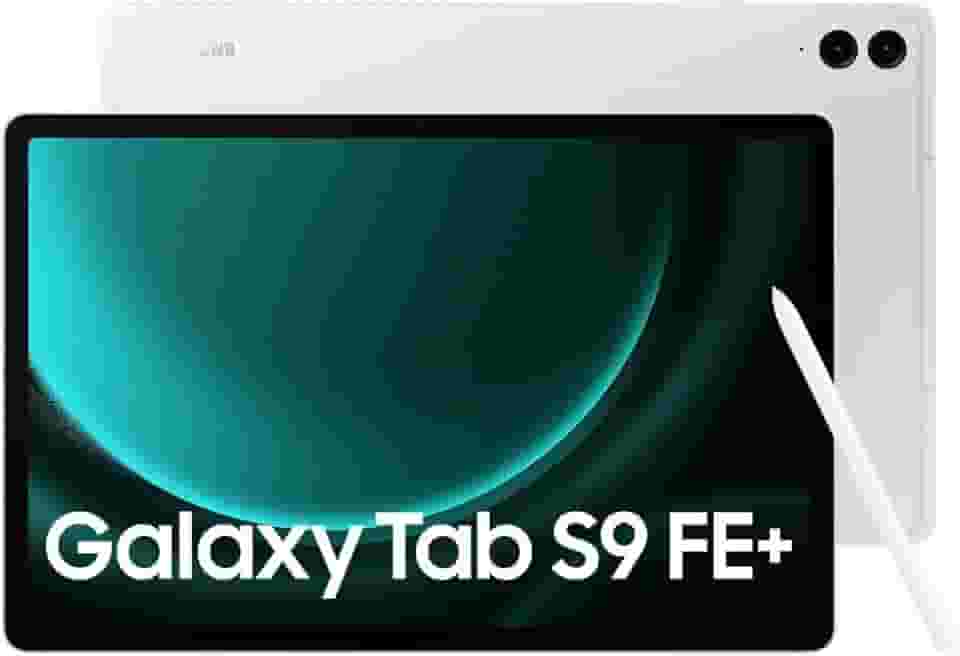 SAMSUNG Galaxy Tab S9 FE+ Plus com S-Pen (128 GB, 8 GB, Wi-Fi apenas) tablet Android WiFi 6 de 12,4 polegadas, câmera 4K, modelo internacional - X610 (com carregador super rápido, menta)