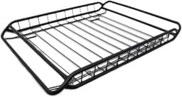 Rack de Teto Universal 80x100x12 em Aço – Bagageiro de Tela Resistente para Carros com Barras Transversais, Capacidade 45kg