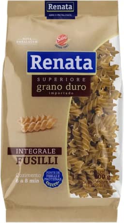 Macarrão Integral Fusilli N2 500g Renata Integrale