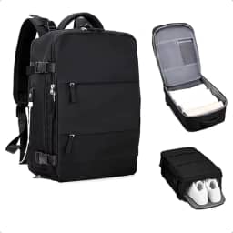Mochila De Viagem Avião Grande Multifuncional Unissex - Mochila De Mão Com Porta USB, Compartimento para Tênis, Notebook