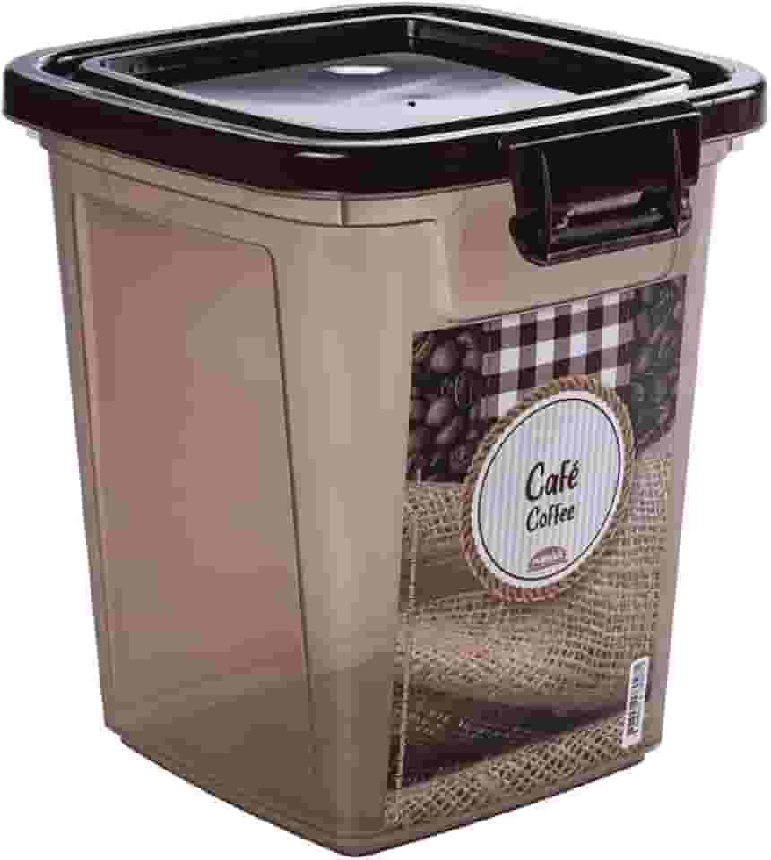 Pote Quadrado Café Plasútil Marrom 1.8 L