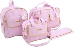 Kit Bolsa Maternidade com Mochila Menino/Menina (Rosa)