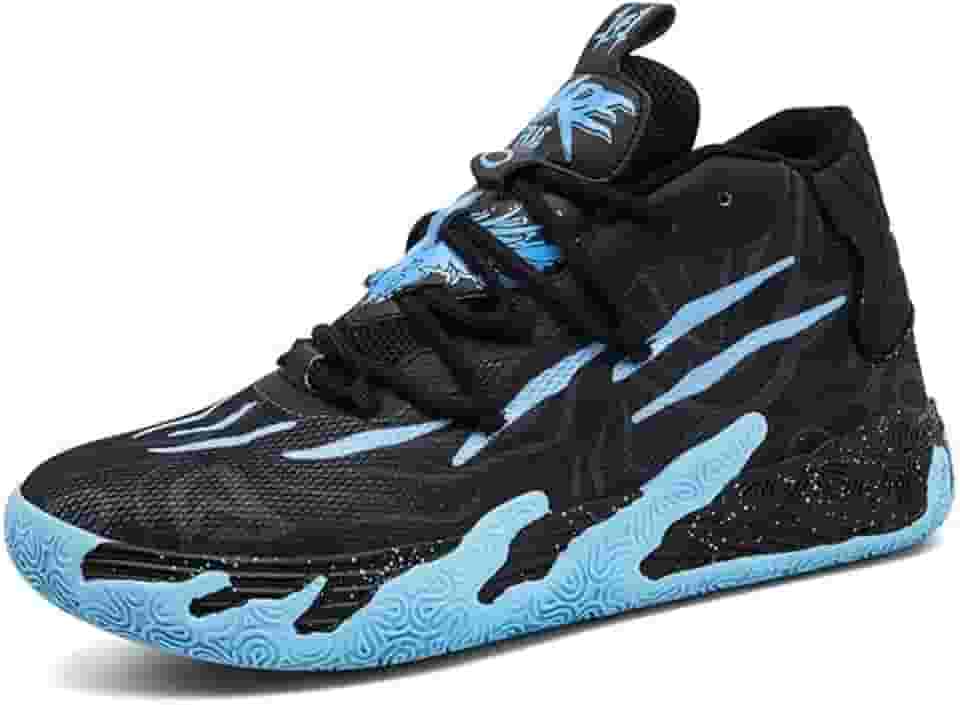 Tênis de basquete unissex, calçados esportivos respiráveis com design multicolorido, tração dinâmica, conforto o dia todo para quadras internas/externas Equipamento de basquetebol