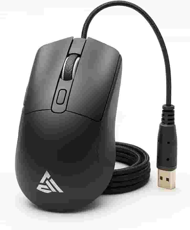 Mouse Gamer com Fio USB–LED RGB Ajustável, 6 Botões Programáveis, Sensor Óptico 3200 DPI de Alta Precisão, Design Ergonômico Confortável, Cabo Reforçado, Ideal para Jogos no PC, Notebook e Setup Gamer