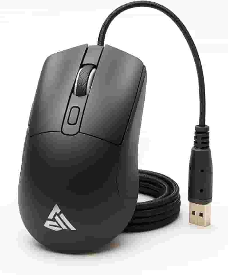 Mouse Gamer com Fio USB–LED RGB Ajustável, 6 Botões Programáveis, Sensor Óptico 3200 DPI de Alta Precisão, Design Ergonômico Confortável, Cabo Reforçado, Ideal para Jogos no PC, Notebook e Setup Gamer