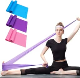Kit Com 3 Faixa Elástica Fisioterapia Academia Thera Band Para Exercícios Multifuncionais 1,5 metro Largura 15cm Espessura 0.35mm Fisioterapia Yoga Pilates.