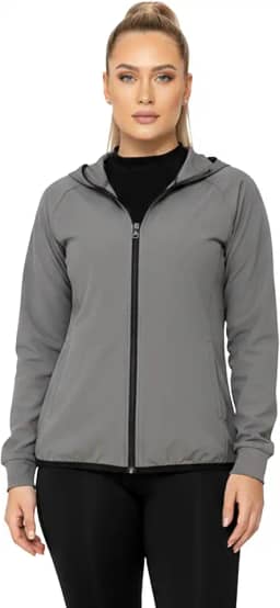 Jaqueta Corta Vento Feminina com Capuz e Zíper Invertido Conforto Estilo e Proteção Esportiva e Casual