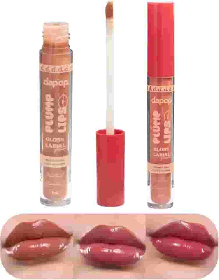 Gloss Labial Plump Lips Glow, com Pantenol e Vitamina E, Efeito Volume Instantâneo - Maquiagem (02)