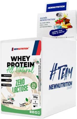 Whey Protein Zero Lactose All Natural - 10 Sachês 30g Baunilha - NewNutrition