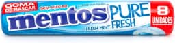 Gomas de Mascar, Mentos, Pure Fresh Mint, Sem Açúcar, Sabor de Menta - 16g | 8 Unidades