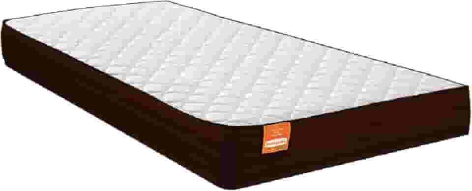 Colchão Solteiro Molas Qatar 88x188x22cm Marrom/Branco - Suporta até 200kg por Pessoa