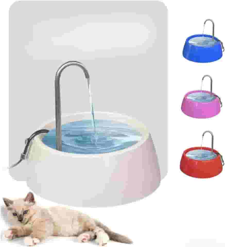 Fonte kit Bebedouro Automático para Gatos — Água Fresca e Corrente com Filtro de Carvão Ativado, 1 Litro, Baixo Consumo de Energia
