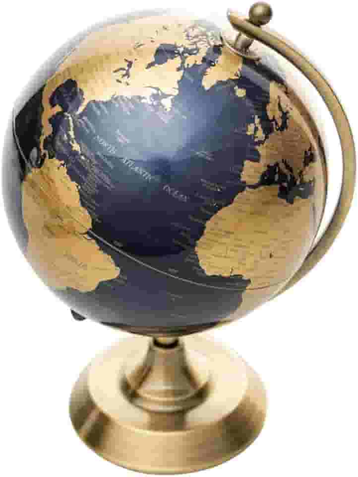 WOLFF - Globo Decorativo de Plástico e Metal 15cm x 14cm x 21,5cm