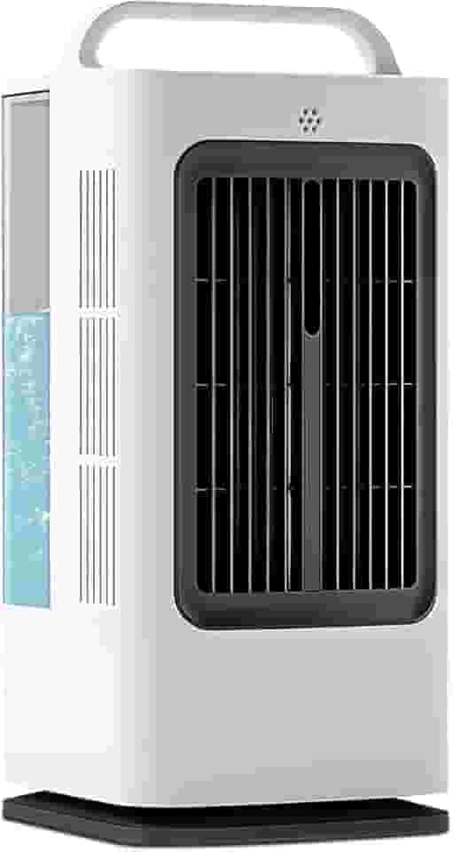 Climatizador Evaporativo Portátil com Umidificador, Oscilação 120°, 3 Velocidades, Timer 4h, Tanque para Gelo, Controle Remoto, 35W, Silencioso ≤45dB para Quarto/Escritório/Cozinha