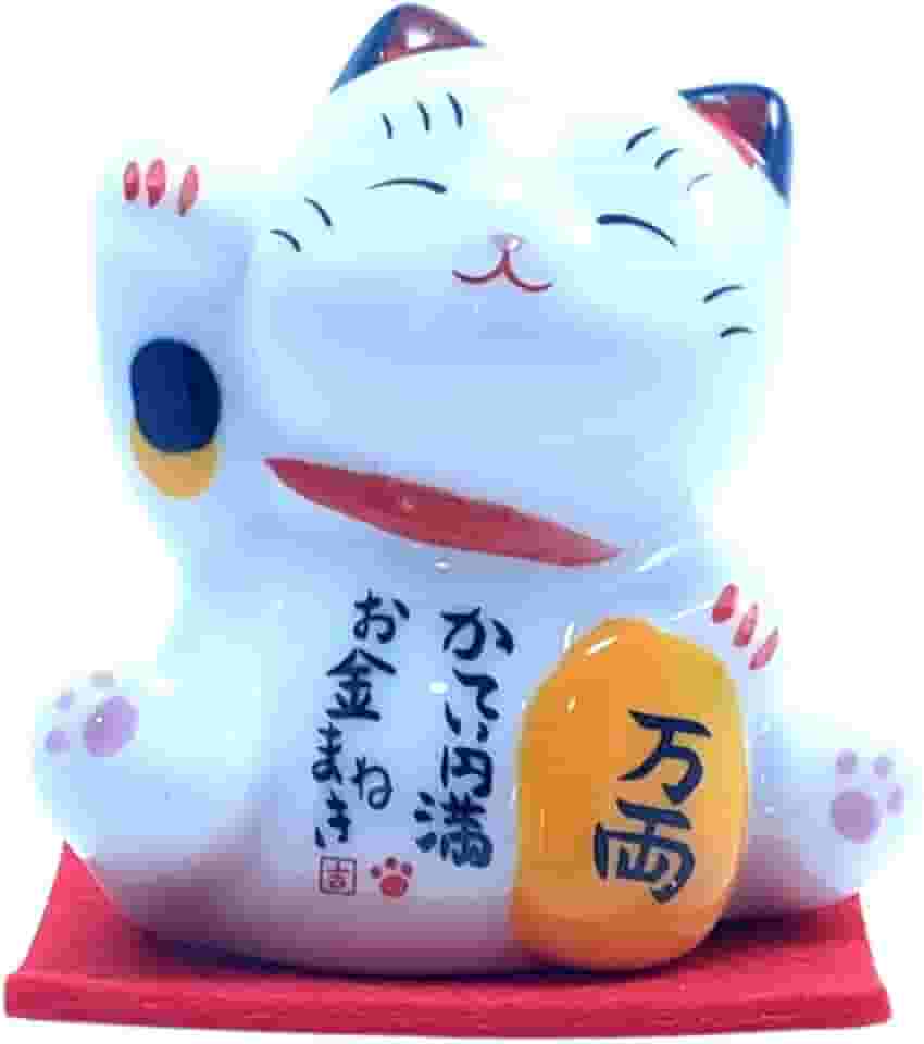 Gato da Sorte Japonês, Gato da Sorte, Maneki Neko, DT1185ED, O Gatinho da Sorte Japones é Um Símbolo de Boas-vindas, Boa Sorte e Riqueza na Cultura Japonesa, Atrai Riqueza e Fortuna Para Sua Casa.
