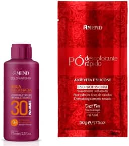 Kit Banho de Lua Ox 30 Volumes 75ml e Pó Descolorante Rápido Aloe Vera 50g - Genérico