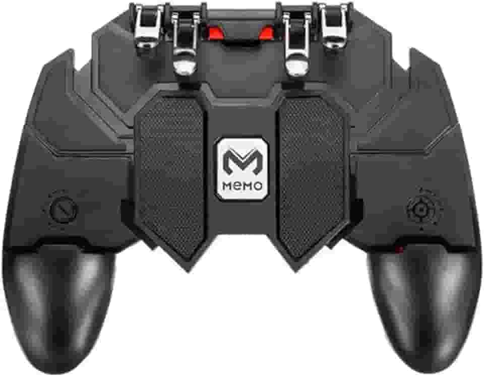 Controle Gamepad Memo AK-66, 4 Gatilhos para Celular, Compatível com PUBG e Free Fire, Ajustável 4,7-6,5 Polegadas