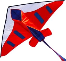 Besra 60 Polegadas Avião Pipa Linha Única Fácil De Voar Aeronave Nylon Para Crianças E Adultos (Vermelho)