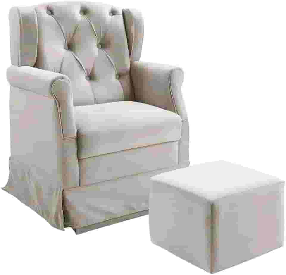Speciale Home - Poltrona Cadeira de Amamentação Balanço Ternura com puff Speciale Home