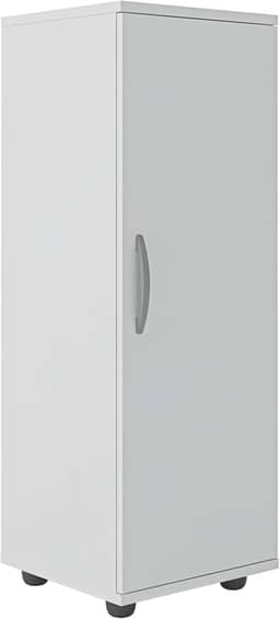 Armário Multiuso 1 Porta, Organizador com Prateleiras Viena - Branco