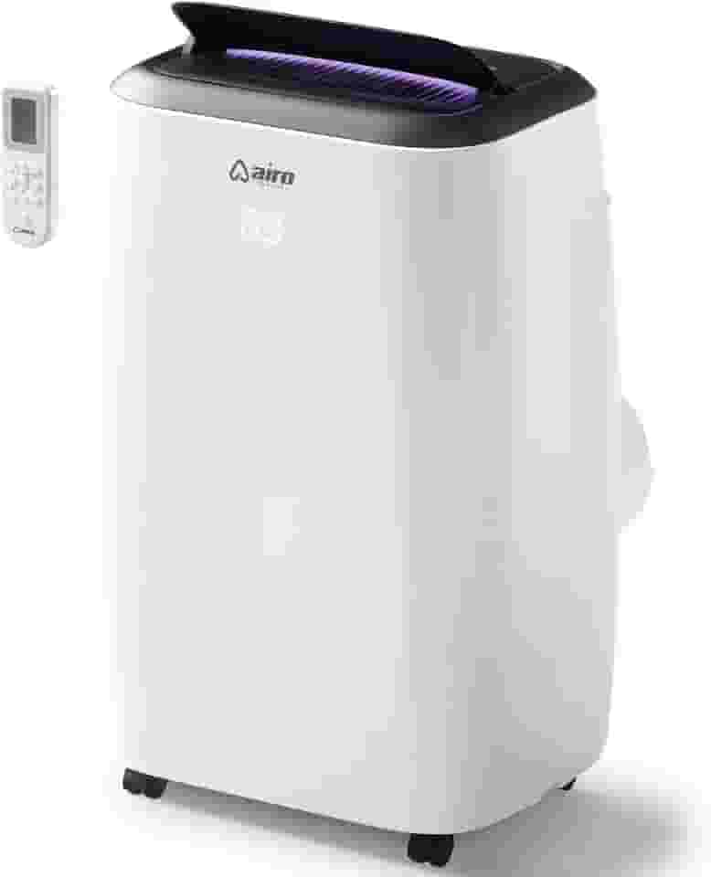 Ar condicionado portátil 8.000 BTU AIRO Comfort, unidade AC em pé com controle remoto e kit de instalação DYI