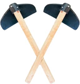Kit 2 Enxadas Emborrachada cabo 50cm para Transporte de Produto Químico