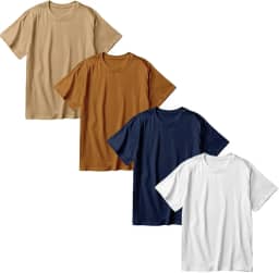 Kit 4 Camisetas Oversized Masculina Algodão Premium Lisa Moda Streetwear