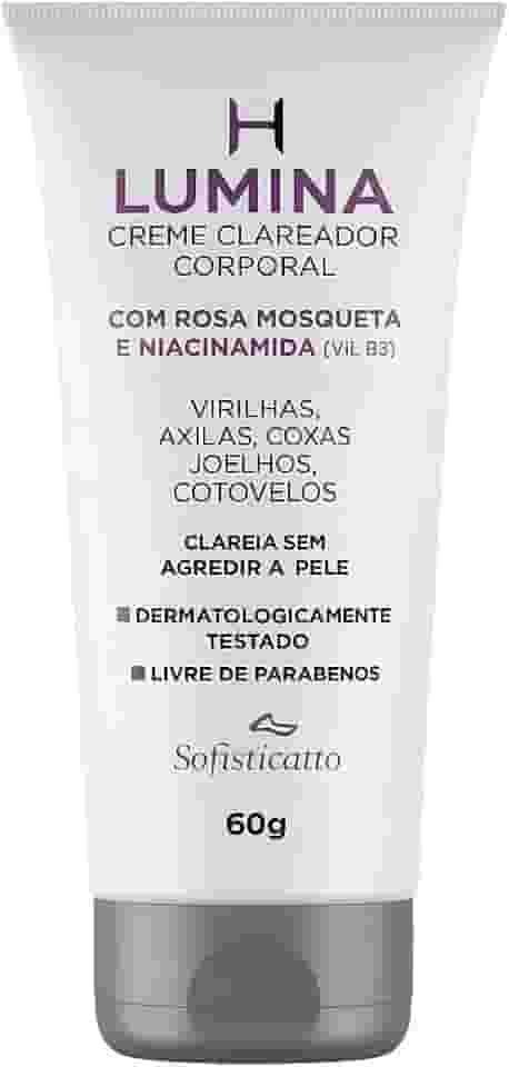 Creme Clareador Lumina 60g Sofisticatto – Clareia Virilhas, Axilas, Joelhos e Cotovelos + Sachê