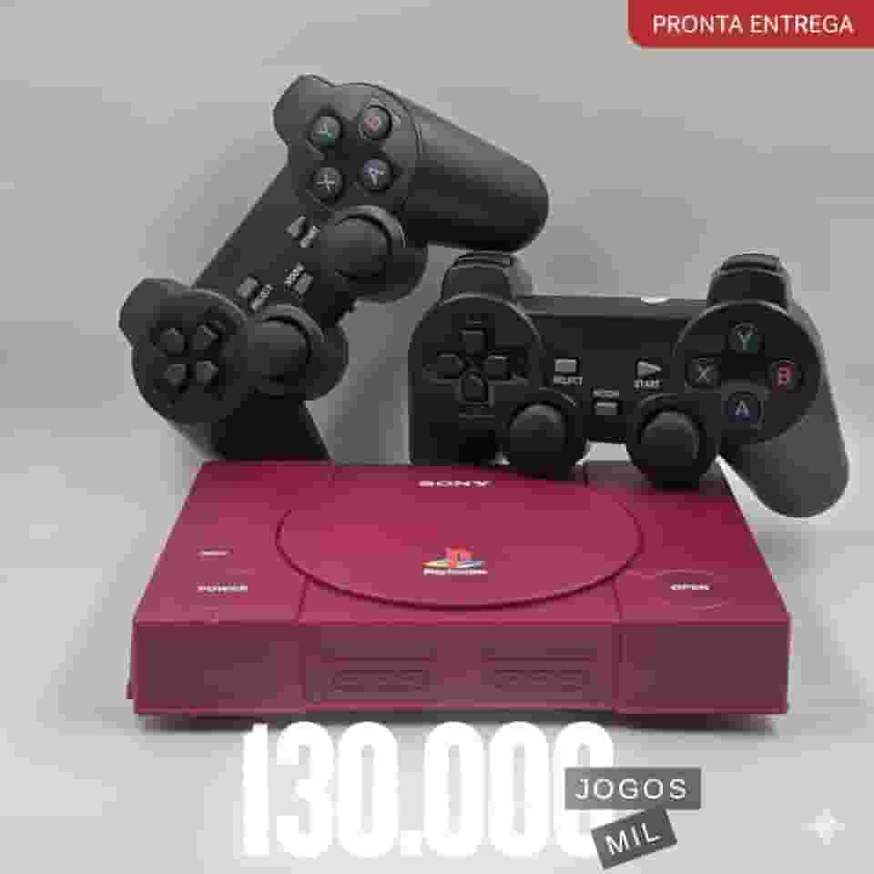 Console Retrô PSX com 130 mil jogos + 2 Controles diversos Games e Jogos 700 Jogos PS1