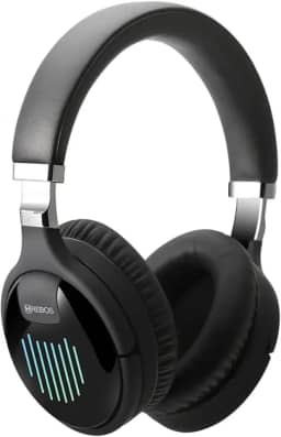 Headphone, Fone de Ouvido Bluetooth, Preto, com LED RGB, Microfone Embutido, Rádio FM, Entrada Auxiliar e Cartão SD, Compatível com Android e iOS